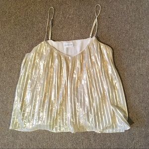 Abercrombie & Fitch gold boho festival flowy tank